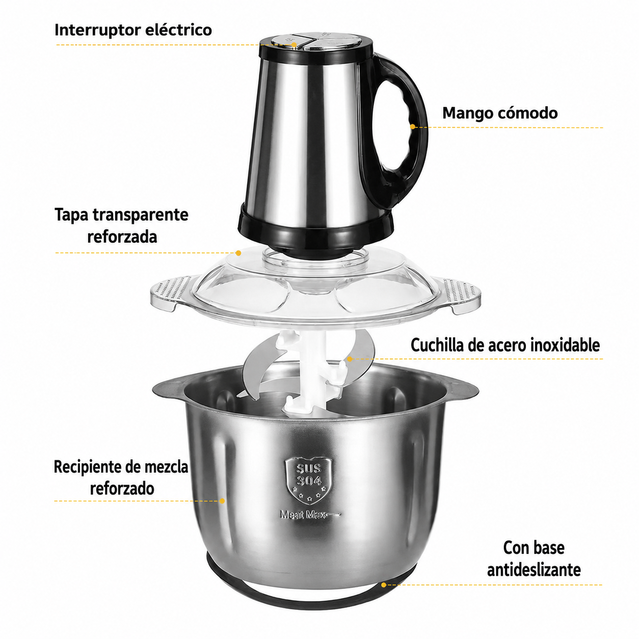 5 Litros picadoras alimentos, cebolla, carne, choclo y más!
